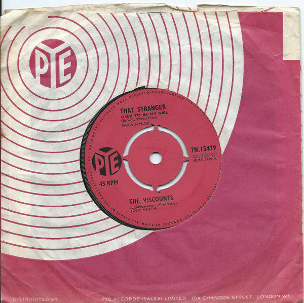 The Viscounts (2) : That Stranger Used To Be My Girl (7", Single)