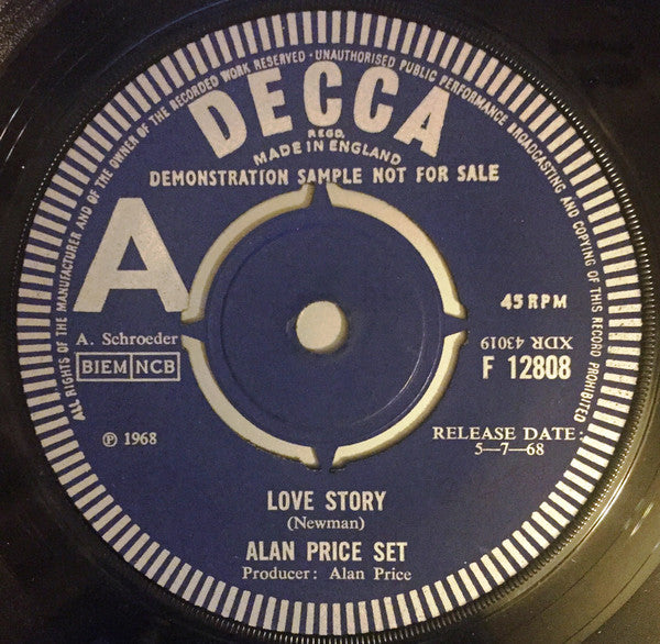 The Alan Price Set : Love Story (7", Single, Promo)