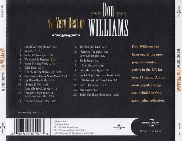 Don Williams (2) : The Very Best Of Don Williams (CD, Comp)