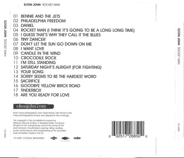 Elton John : Rocket Man · The Definitive Hits (CD, Comp, S/Edition, Sup)