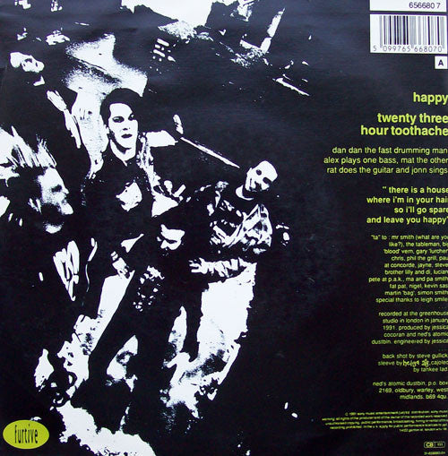 Ned's Atomic Dustbin : Happy (7", Single)