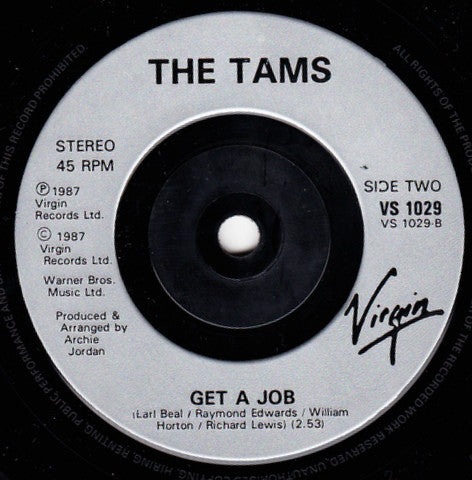 The Tams : There Ain't Nothing Like Shaggin' (7", Single, Sil)