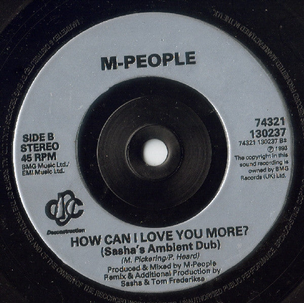 M People : How Can I Love You More Mixes (7")