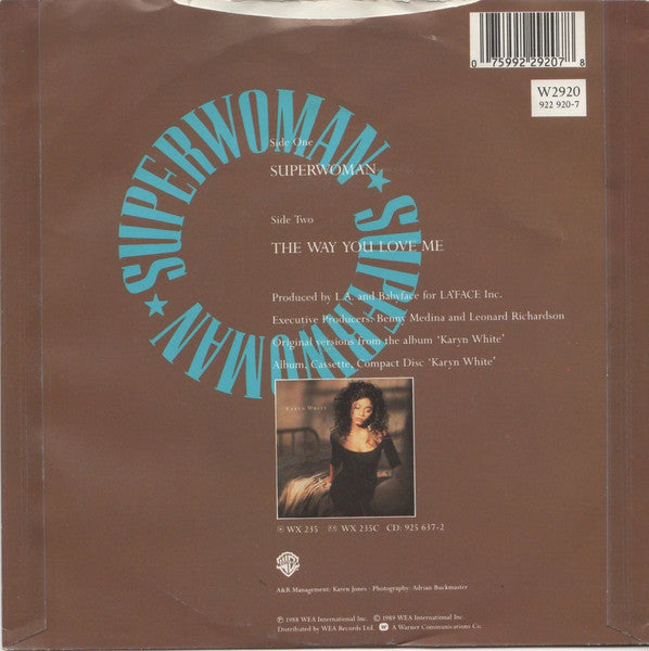 Karyn White : Superwoman (7", Single)