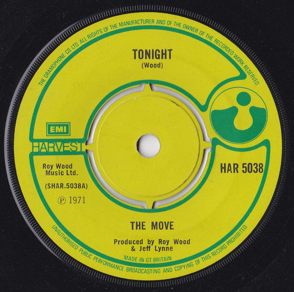 The Move : Tonight (7", Single, 4 P)