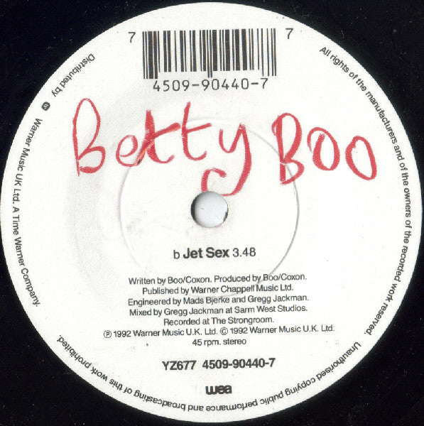 Betty Boo : Let Me Take You There (7", Single, Pos)