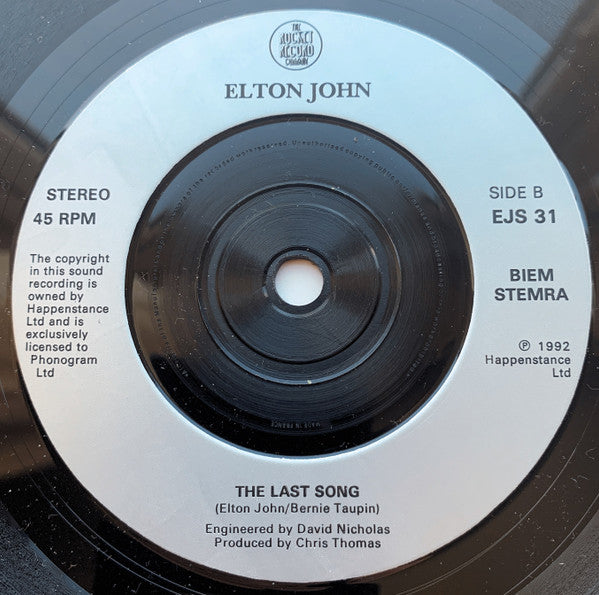 Elton John : Simple Life (7", Single, Sil)