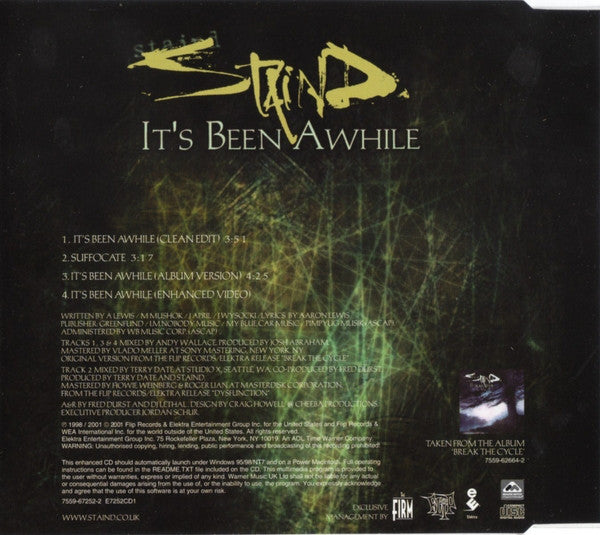 Staind : It's Been Awhile (CD, Single, Enh, CD1)