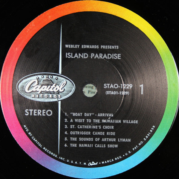 Webley Edwards : Webley Edwards Presents Island Paradise (LP, Album)