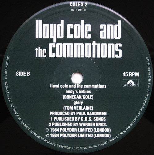 Lloyd Cole & The Commotions : Forest Fire (Extended Version) (12", Single)