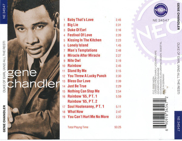 Gene Chandler : Duke Of Earl (And All The Rest) (CD, Comp)