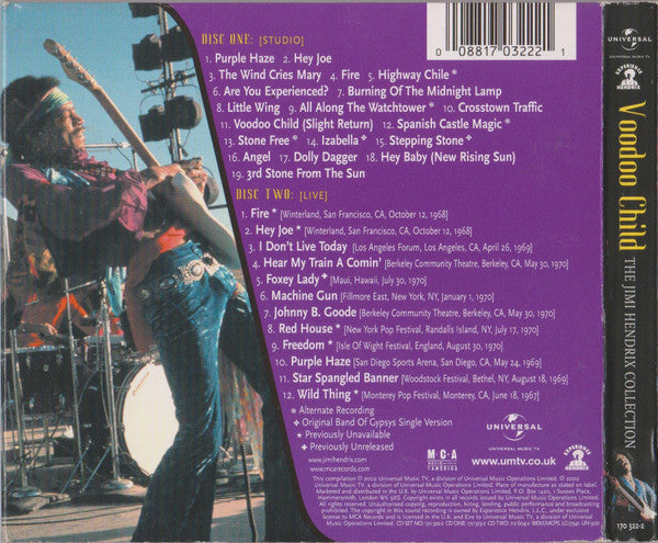 Jimi Hendrix : Voodoo Child, The Jimi Hendrix Collection (2xCD, Comp)