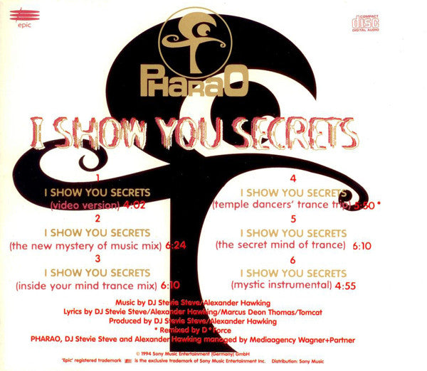 Pharao : I Show You Secrets (CD, Maxi)