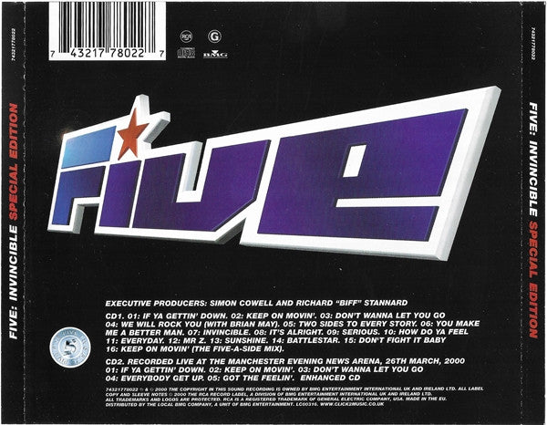 Five : Invincible (CD, Album + CD, Enh + Ltd, S/Edition)