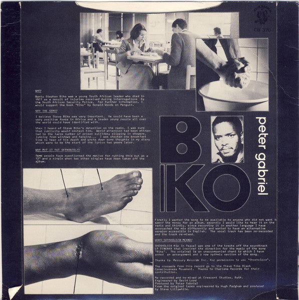 Peter Gabriel : Biko (7", Single)