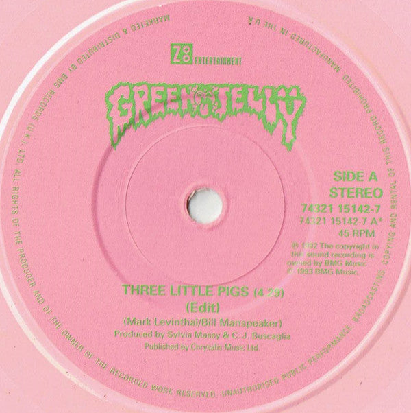 Green Jellÿ : Three Little Pigs (7", Single, Ltd, Pin)