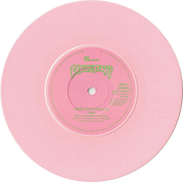 Green Jellÿ : Three Little Pigs (7", Single, Ltd, Pin)