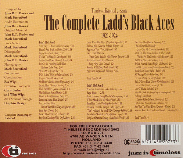 Ladd's Black Aces : The Complete Ladd's Black Aces 1921-1924 (2xCD, Comp)