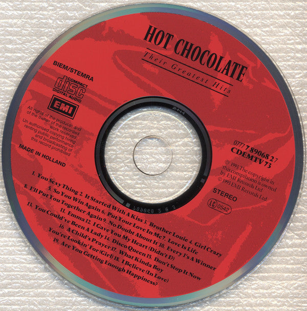 Hot Chocolate : Their Greatest Hits (CD, Comp)