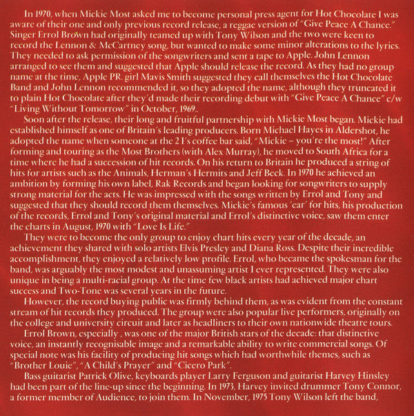 Hot Chocolate : Their Greatest Hits (CD, Comp)