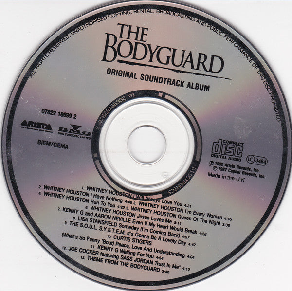 Various : The Bodyguard (Original Soundtrack Album) (CD, Album)