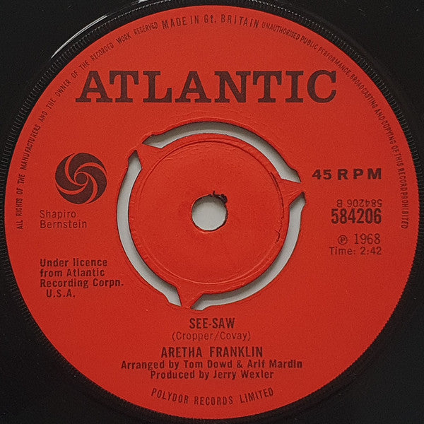 Aretha Franklin : I Say A Little Prayer  (7", Single, 3 P)