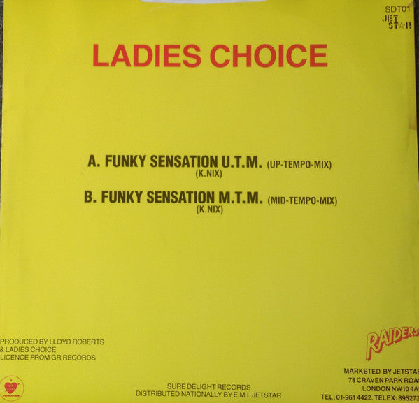 Ladies Choice : Funky Sensation (Double Mix) (12", Single, Pic)