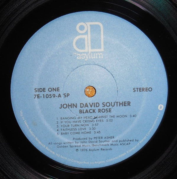 John David Souther : Black Rose (LP, Album, SP )