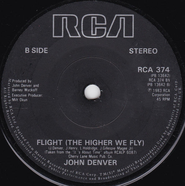 John Denver : Hold On Tightly (7", Single, Bla)