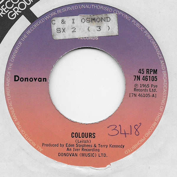 Donovan : Colours (7", Single)