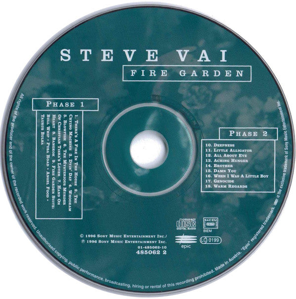 Steve Vai : Fire Garden (CD, Album)