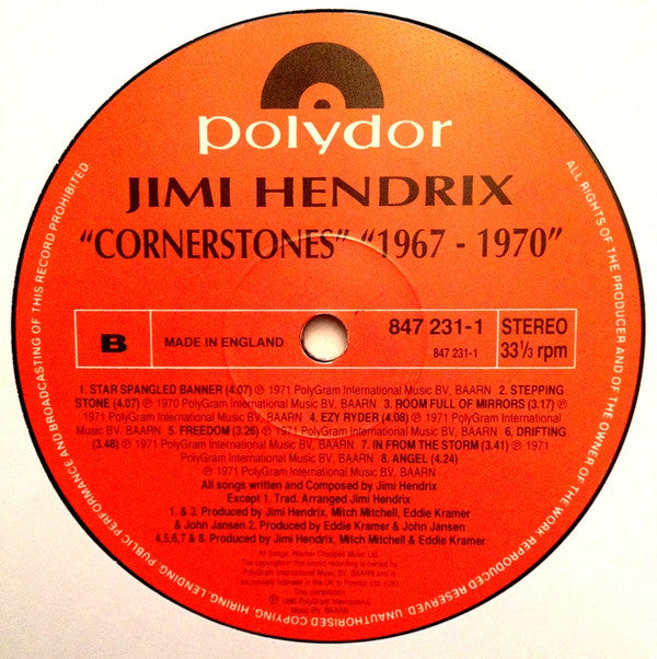 Jimi Hendrix : Cornerstones 1967 - 1970 (LP, Comp)