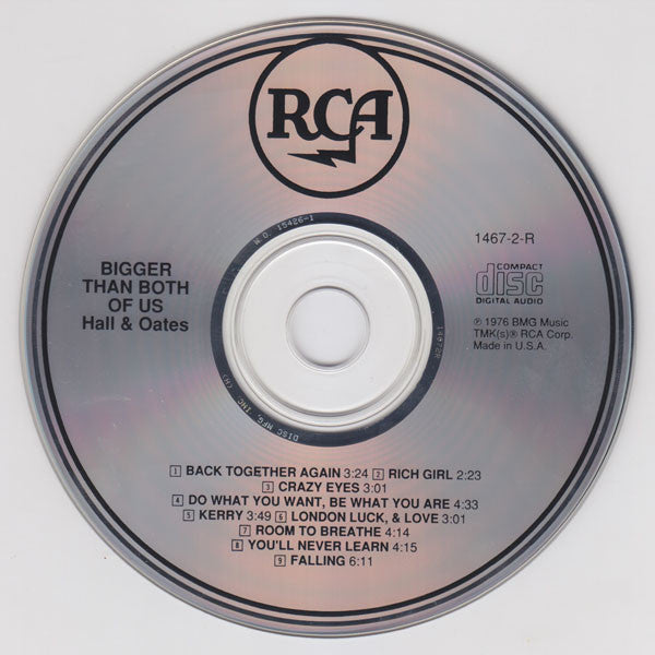 Daryl Hall & John Oates : Bigger Than Both Of Us (CD, Album, RE, RM)