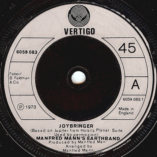 Manfred Mann's Earth Band : Joybringer (7", Single)