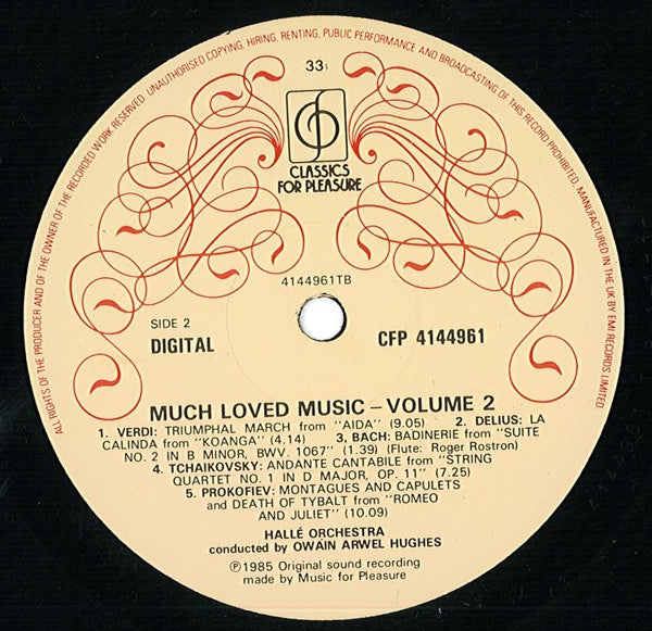 Hallé Orchestra Conducted By Owain Arwel Hughes : Much Loved Music - Volume 2 (LP)