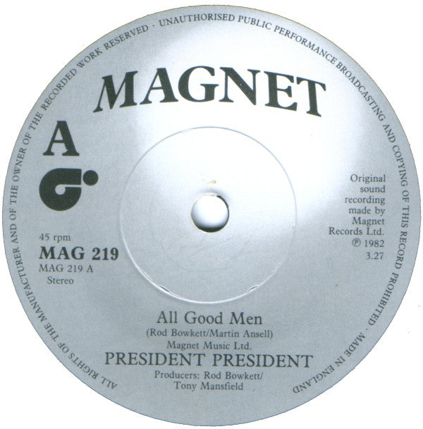 President President : All Good Men (7", Single)
