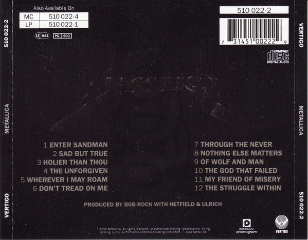 Metallica : Metallica (CD, Album, RE, EDC)