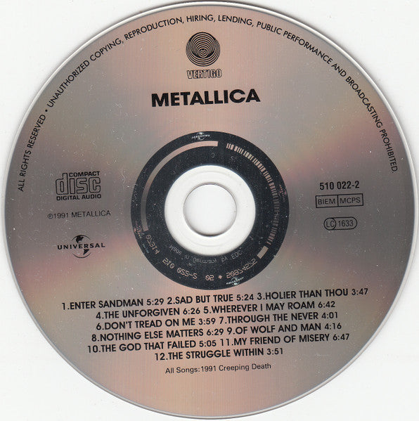 Metallica : Metallica (CD, Album, RE, EDC)