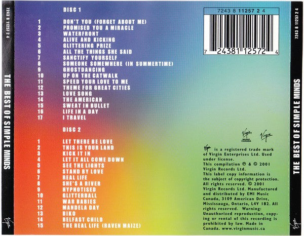 Simple Minds : The Best Of Simple Minds (2xCD, Comp, RM)