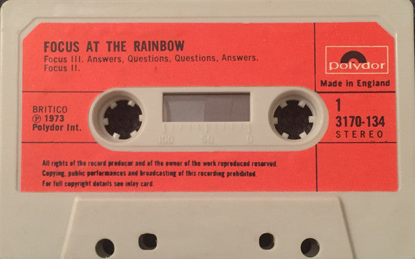 Focus (2) : Focus At The Rainbow (Cass, Album)