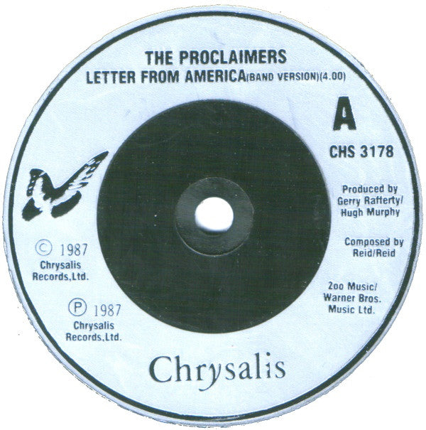 The Proclaimers : Letter From America (Band Version) (7", Single, Sil)