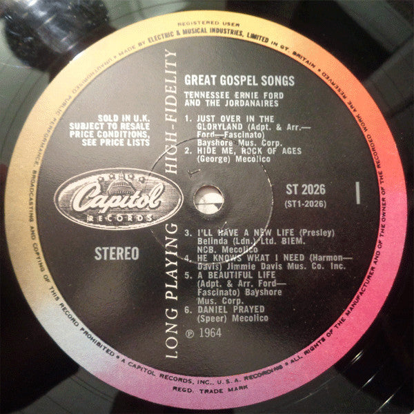 Tennessee Ernie Ford & The Jordanaires : Great Gospel Songs (LP)
