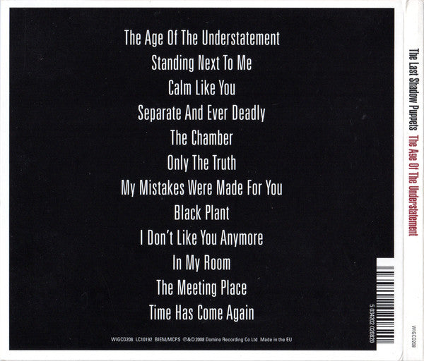 The Last Shadow Puppets : The Age Of The Understatement (CD, Album, Dig)