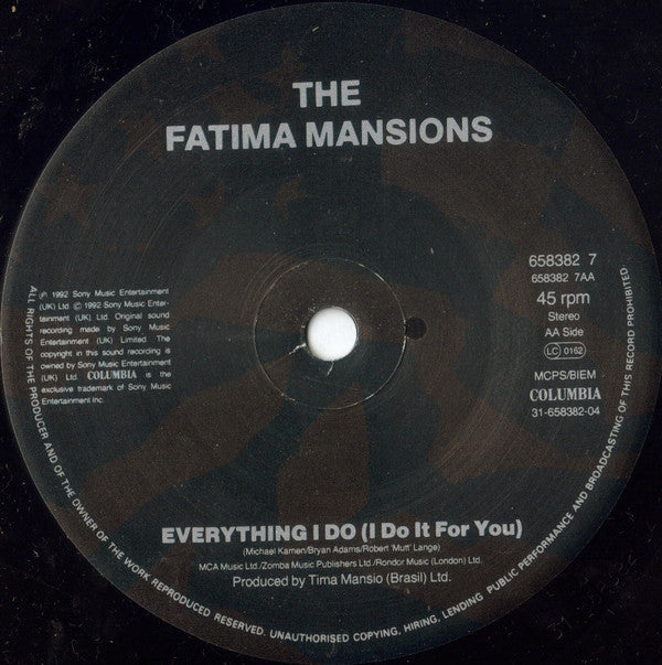 Manic Street Preachers / The Fatima Mansions : Theme From M.A.S.H. / Everything I Do (7", Single)