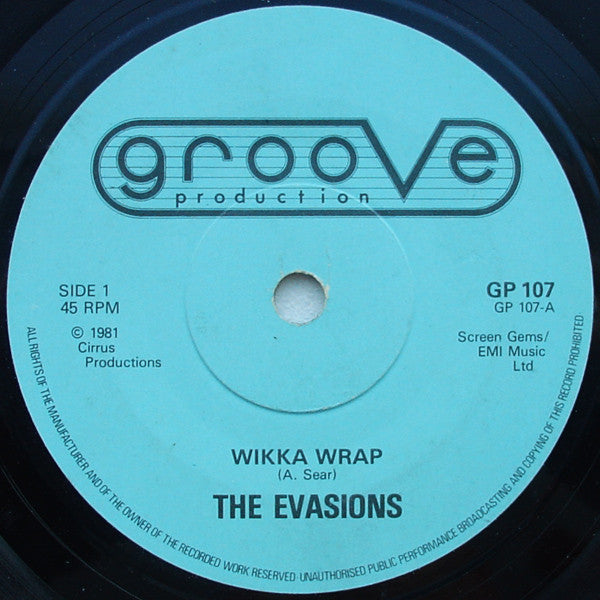 The Evasions : Wikka Wrap (7", Single, Sol)