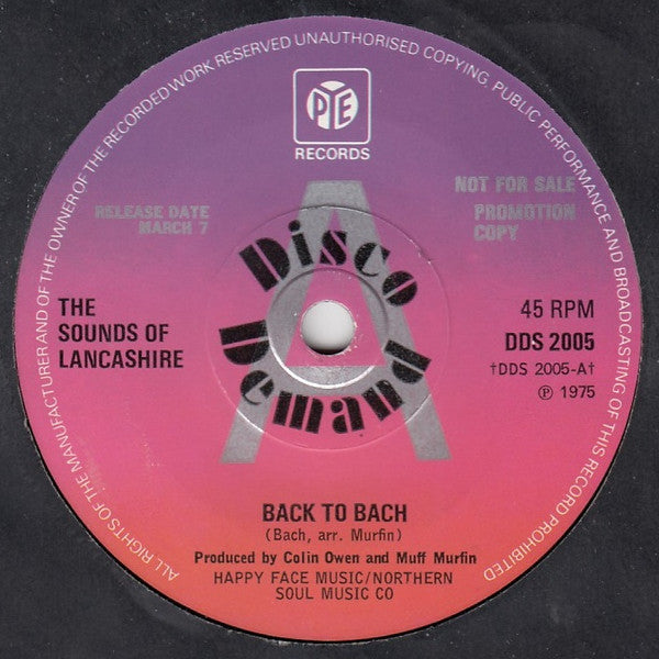 The Sounds Of Lancashire : Back To Bach (7", Single, Promo)