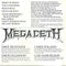 Megadeth : Peace Sells... But Who's Buying? (CD, Album, RE)