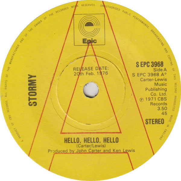 Stormy Petrel : Hello, Hello, Hello (7", Single, Promo, RE)