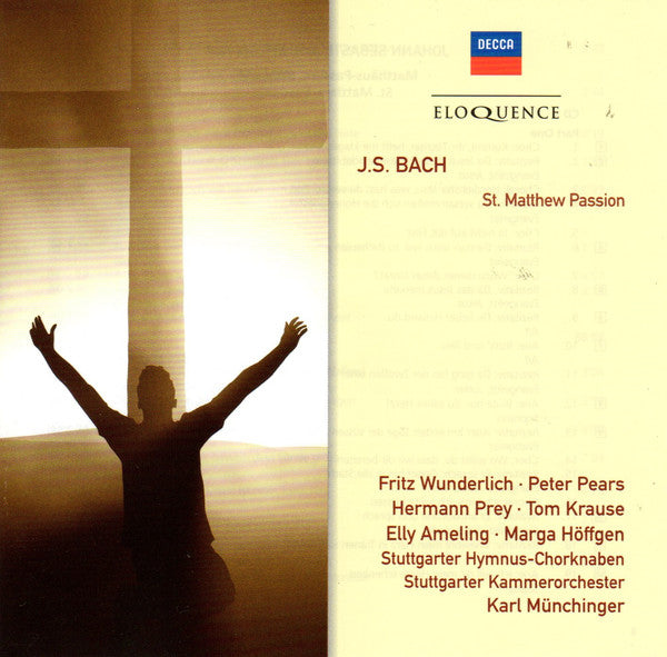 Johann Sebastian Bach, Stuttgarter Kammerorchester, Karl Münchinger : Matthäus-Passion, BWV 244 (3xCD, Album, RE)