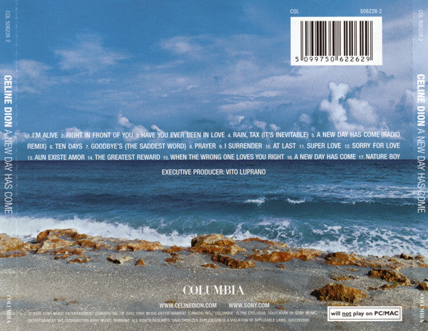 Céline Dion : A New Day Has Come (CD, Album, Copy Prot.)